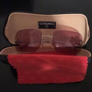 Chanel Shield Sunglasses-Pink Lenses